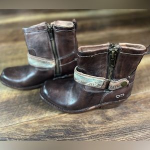 BED STU TRIPLE F331508 WOMENS BROWN LEATHER ZIPPER CASUAL DRESS BOOTS Sz 6